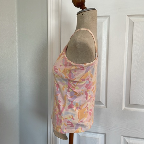 Vintage Y2K gap pink Cami cotton adjustable straps stretch shelf bra womens L - Picture 4 of 8